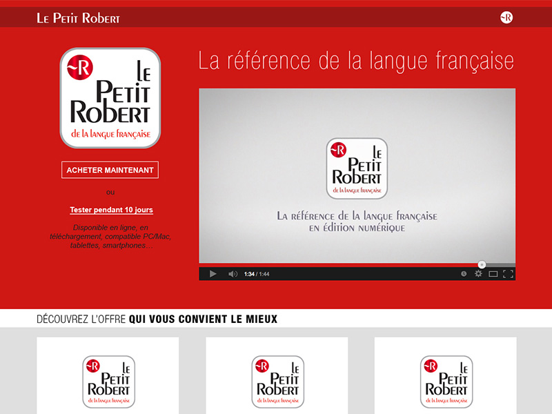 Les Éditions Le Robert / Site Internet